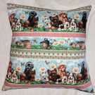 Puppy dogs in the garden cushion 