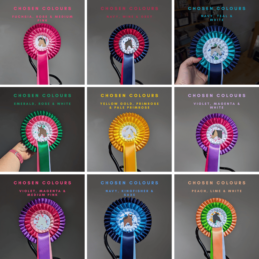 Handmade Horse Headshot Rosette