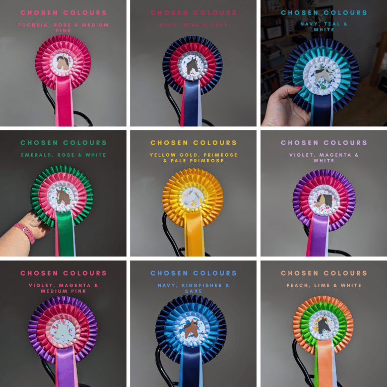 Handmade Horse Headshot Rosette