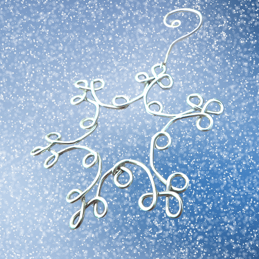Silver & Blue Snowflake Christmas Decorations