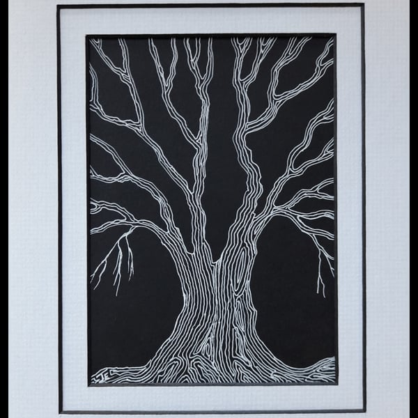 Spooky Tree, original drawing
