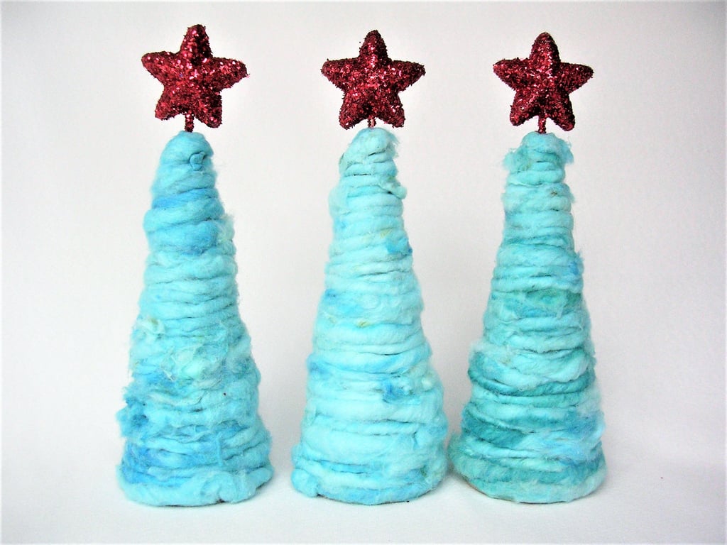 Christmas Cone Trees Decorations for mantlepiece, festive table
