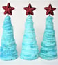 Christmas Cone Trees Decorations for mantlepiece, festive table - Image 1
