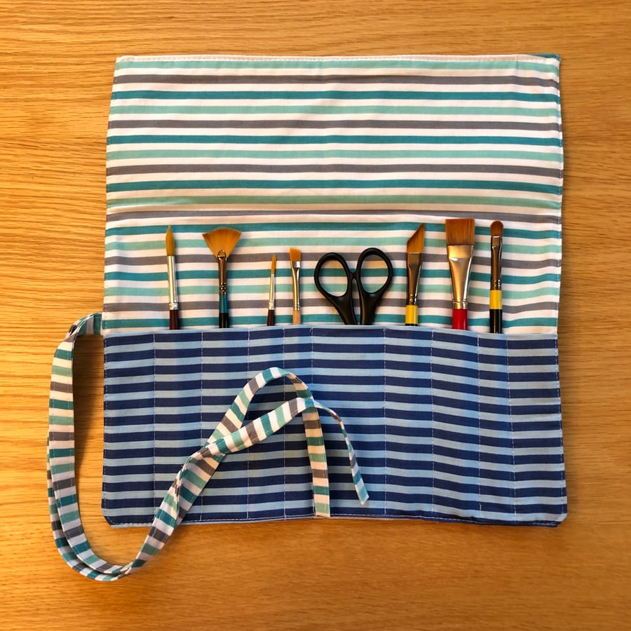 BRUSH, PENCIL OR TOOL ROLL-STRIPES
