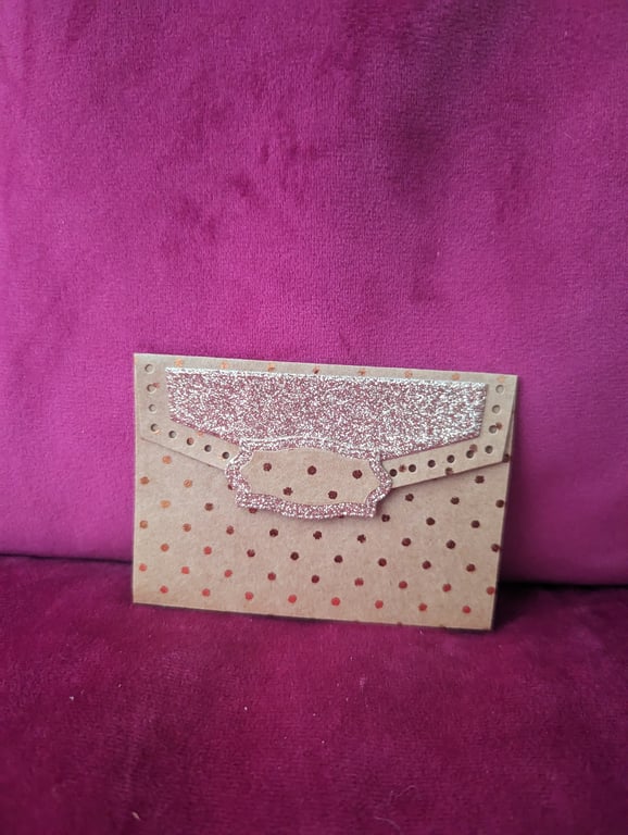 Bronze Dotty Gift Card Holder