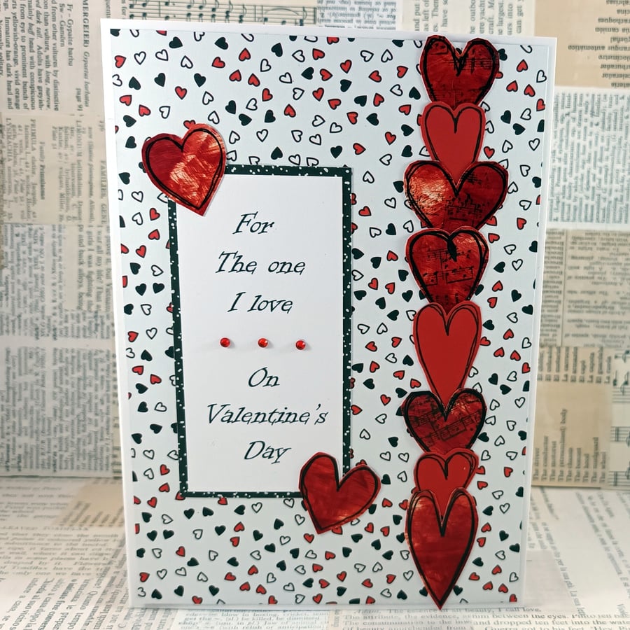 Handmade scribble hearts Valentine's Day card