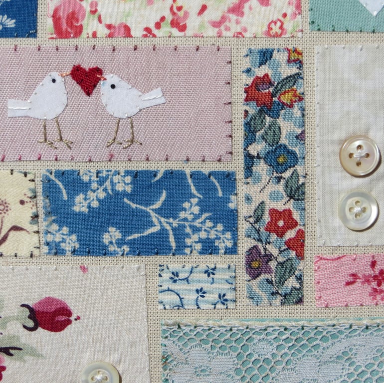 Little Vintage Treasures hand-stitched, antique fabrics vintage buttons & lace