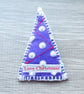 Christmas Tree brooch – Love Christmas - Purple - Image 2