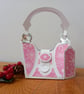 Snowflake "Tres Chic" Handbag style gift bag, handmade - Image 1