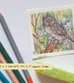 Miniature - Little Owl, tiny original bird art, bird gift, wall art - Image 8