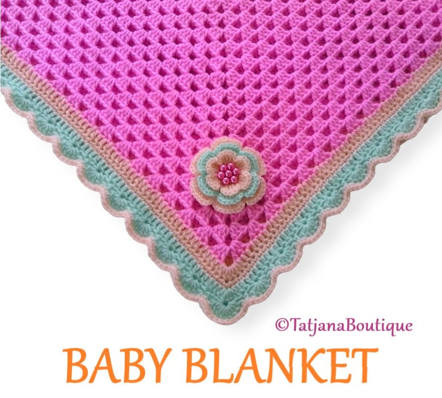 Crochet Pattern Baby Blanket, PDF 53