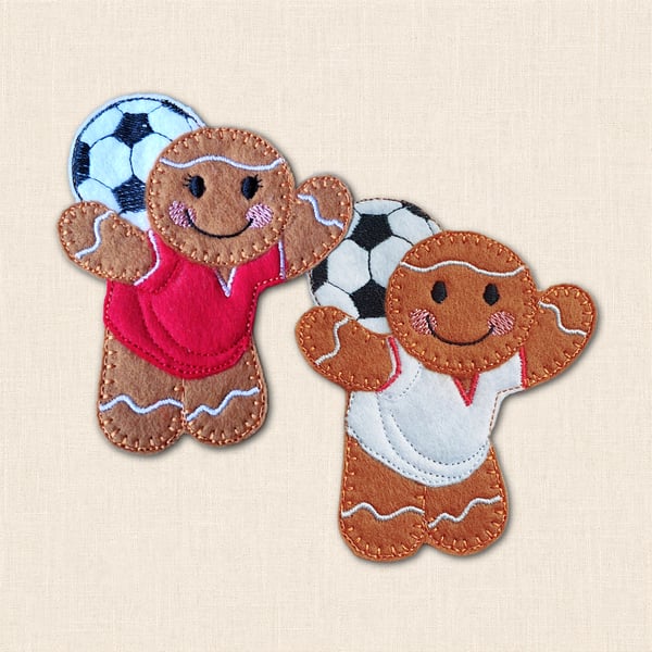 Football Gingerbread Decoration - Embroidered Football Lover Decoration