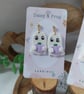 Cute ghost and pumpkin earrings - Image 2