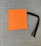 Orange Cotton Fabric Drawstring Gift Bag: Reusable XS Present Wrap.