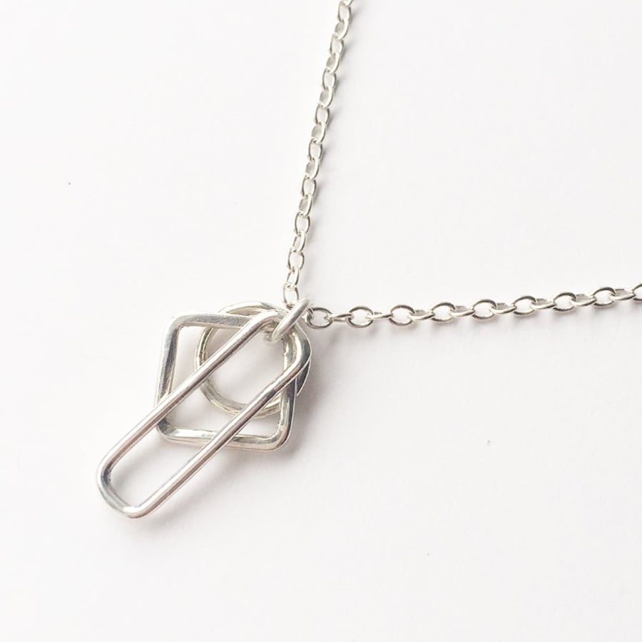 Sterling Silver Linear Necklace