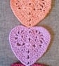 Set of 4 Crochet Heart Coasters  - Image 5