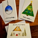 Hand painted christmas cards