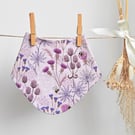 Thistles and Bees Print Baby Bib Bandana Style