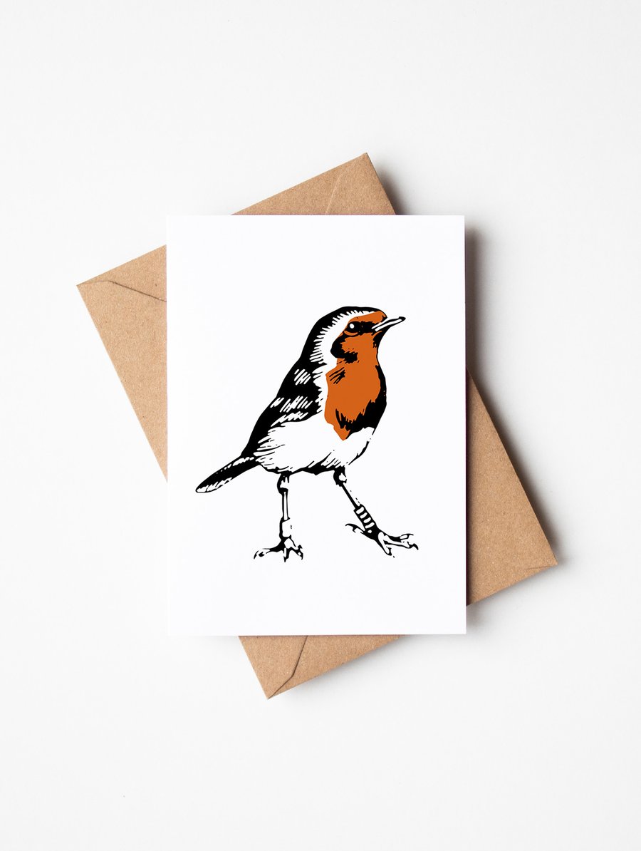 Robin Bird A6 greetings card