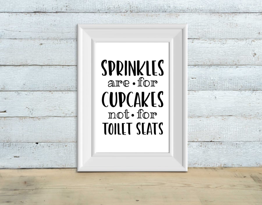 Bathroom quote print, Funny bathroom wall sign, Bathroom wall art