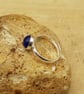 Minimalist sapphire ring. Adjustable. September Birthstone - Image 3