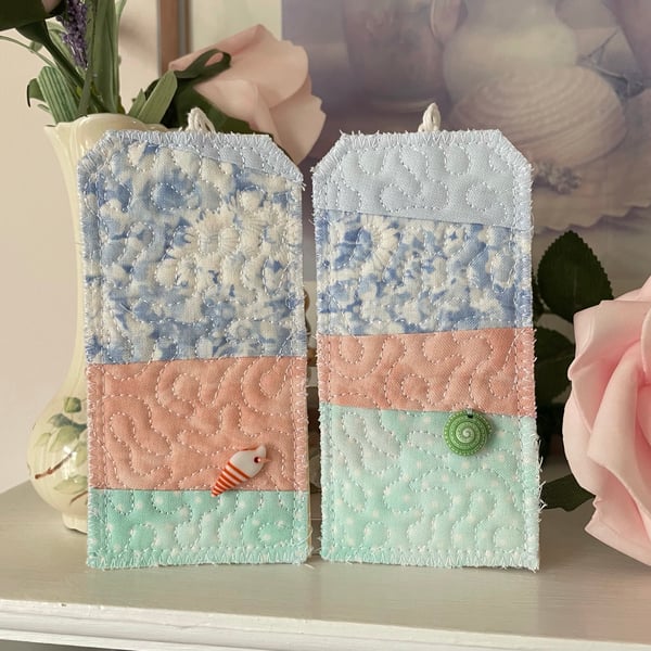 By the Sea set of two gift tags PB7