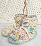 Tootsie Booties 100% Wool Electric Sprinkles