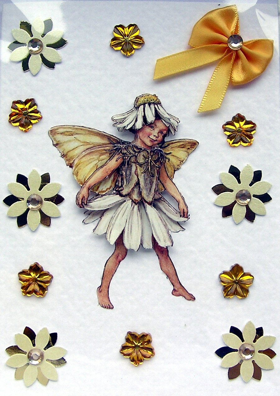 Fairy Hand Crafted 3D Decoupage Card - Blank for any Occasion (2587)