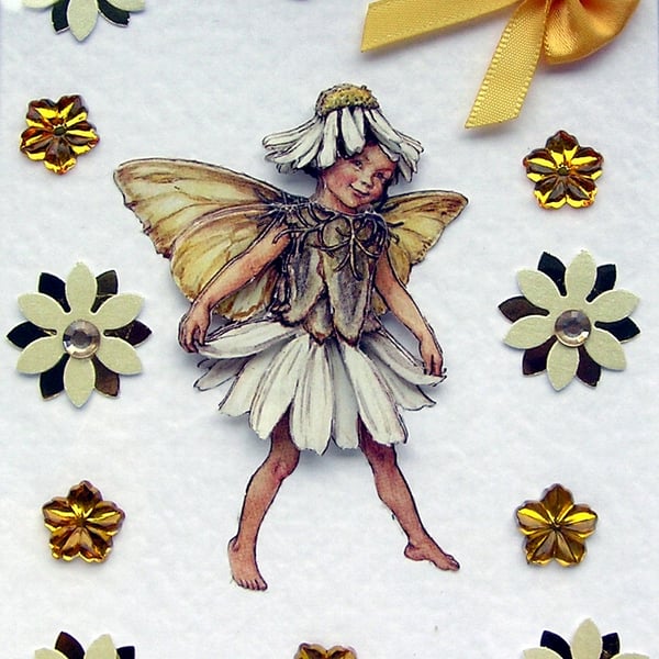 Fairy Hand Crafted 3D Decoupage Card - Blank for any Occasion (2587)