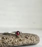 Garnet single stone ring
