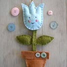 Craft kit sewing kit Make a happy tulip decoration