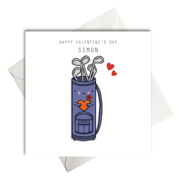 Valentine's Day Golf Card, girlfriend, boyfriend, husband, wife, partner card