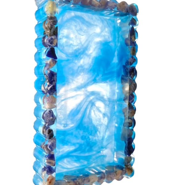 Lapis Tide Trinket Tray crafted with Lapis Lazuli
