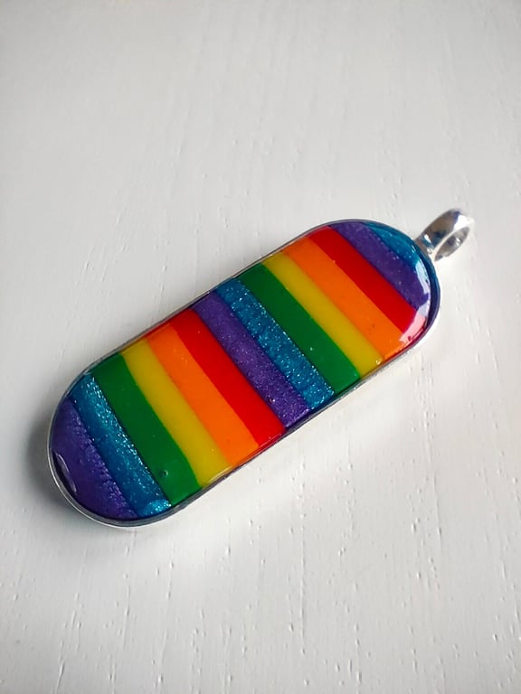 Oval Rainbow Pendant