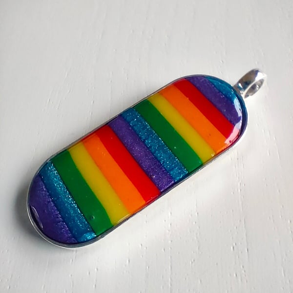 Oval Rainbow Pendant