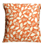 Rene Leaves Floral Burnt Orange Cushion Cover 12" 14" 16" 17" 18" 20"