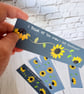Hand Painted Sunflower Bookmark 