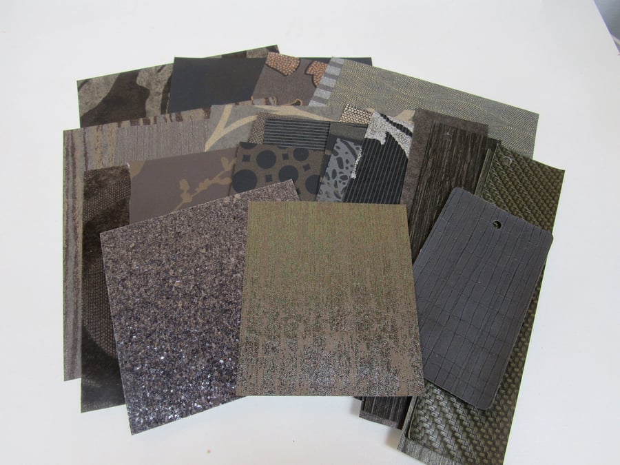 Mixed Browns, Greys, Metalllics Wallpaper Craft Pack