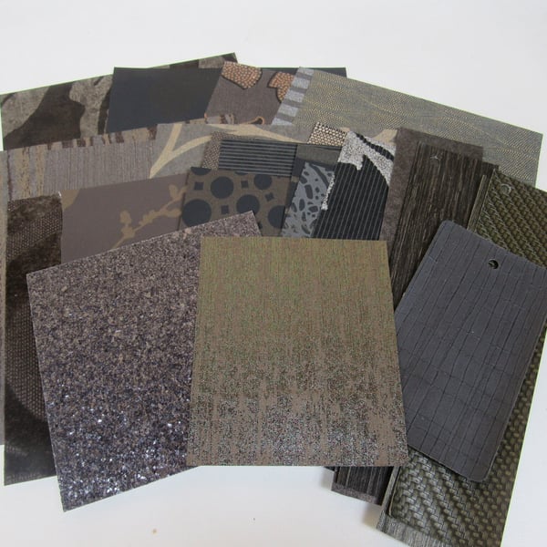 Mixed Browns, Greys, Metalllics Wallpaper Craft Pack