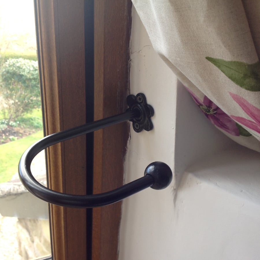 Curtain Tie Backs....Alcove Fit ..Hand Crafted