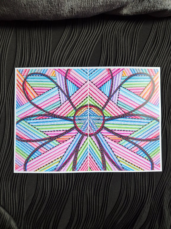 A4 Blooming Sweet Print - Unframed Zentangle Flower Art