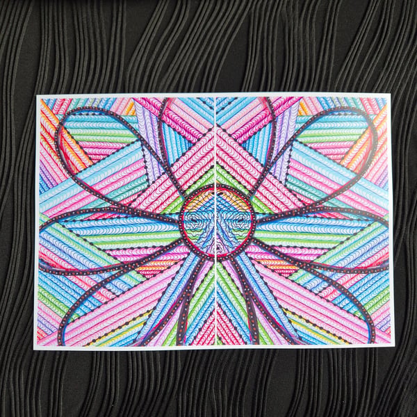 A4 Blooming Sweet Print - Unframed Zentangle Flower Art