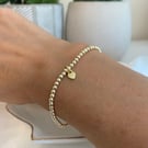 Gold Filled Bracelet with Heart Charm