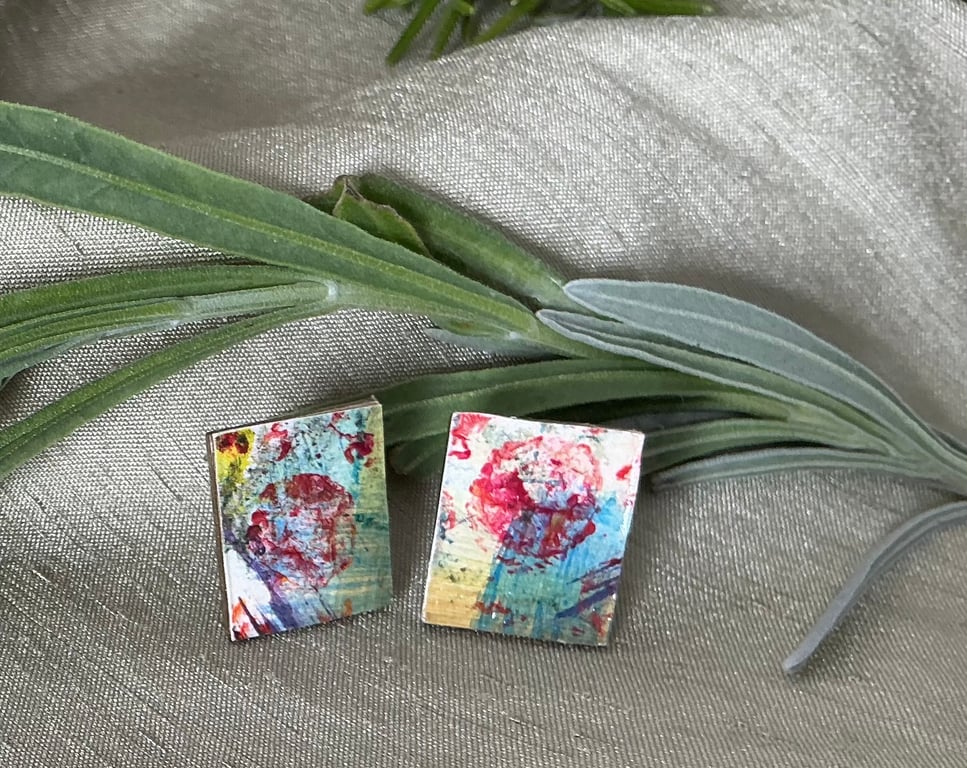 Colour Cocktail, Stainless Steel Post Earrings.