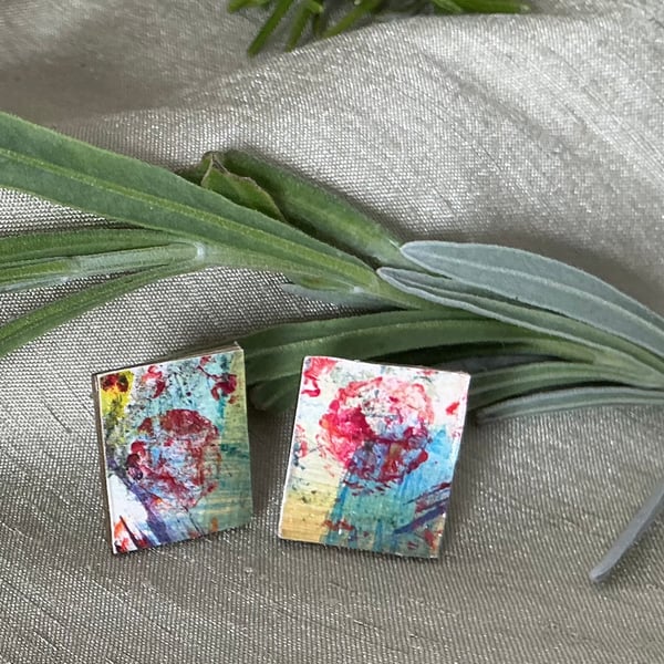 Colour Cocktail, Stainless Steel Post Earrings.