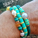 "Lost Worlds" - Set of 3 beaded bracelets 