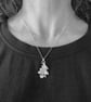 Oak Leaf Pendant Necklace – Recycled Silver Nature Jewellery - Image 7