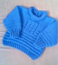 Child's Chunky Jumper with a Cable Panel Front and a Roll Neck, Child's Jumper