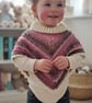 Hand-Crochet Toddler Poncho: Nordic Princess Turtleneck Cape (Ages 1–2)