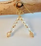 Glass Pearl Earrings With Shell And Swarovski Crystal - Handmade In Devon - Image 3